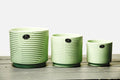 Set Macetero Cerámica Decorativo  Geométricos – 3 Tamaños