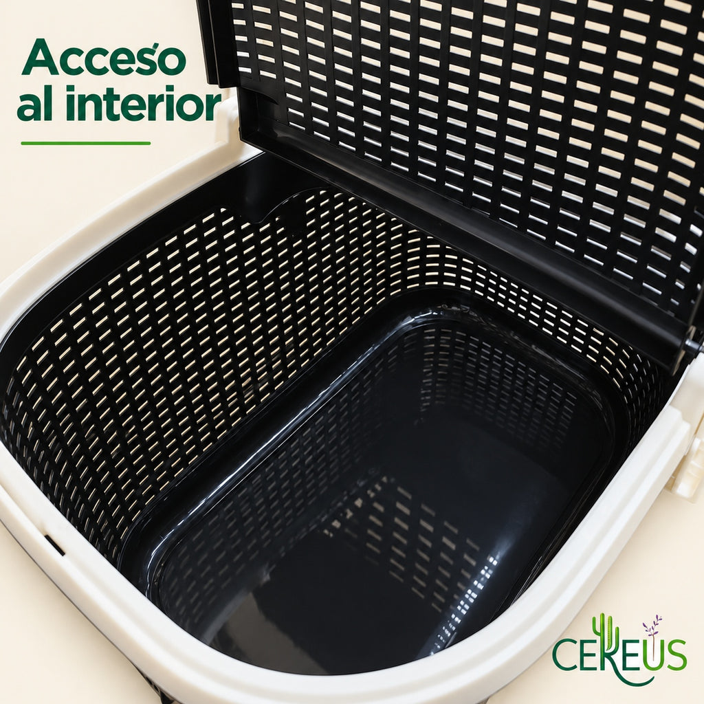 Canasta de picnic multiuso con doble tapa · 46 cm