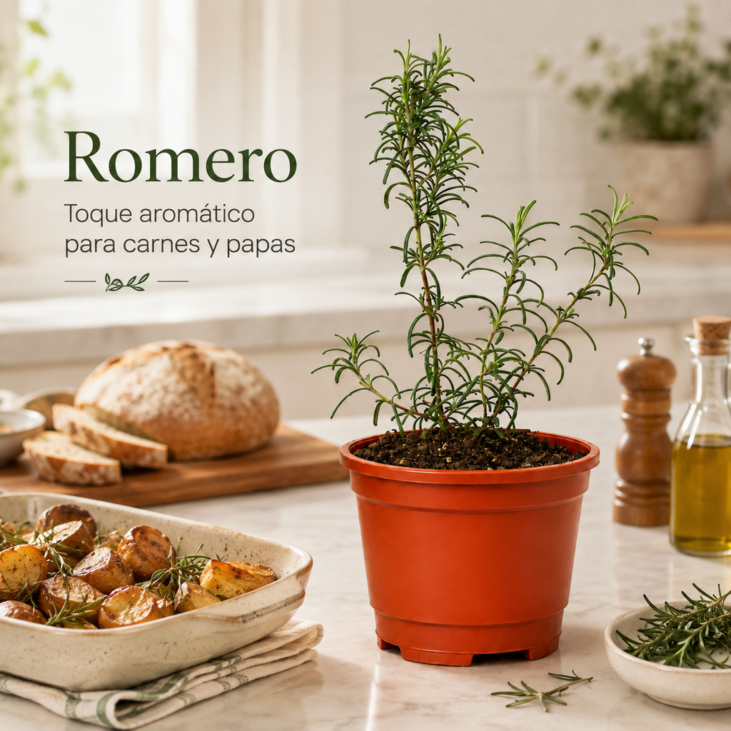 Set Premium de Cocina – Orégano, Romero y Tomillo con Maceteros