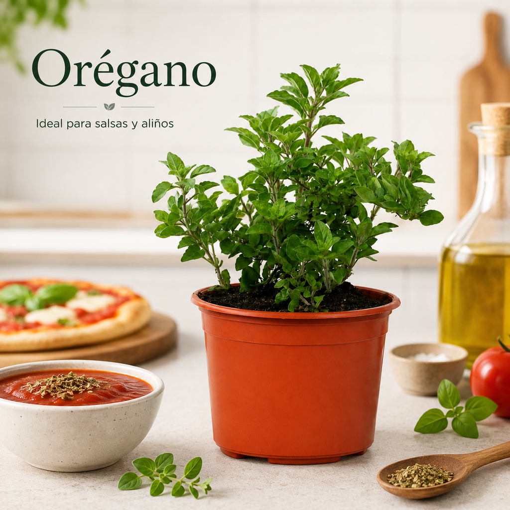 Set Premium de Cocina – Orégano, Romero y Tomillo con Maceteros