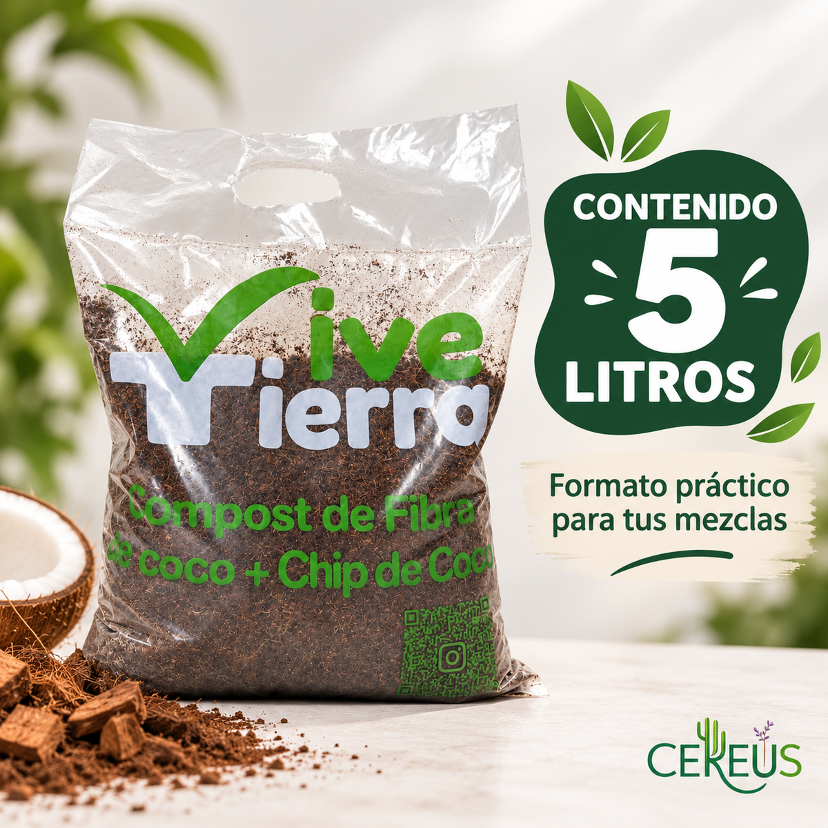 Fibra de Coco con Chips 5 L