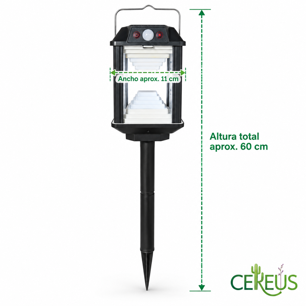 Lámpara Solar 2 en 1 para Jardín y Pared con Sensor