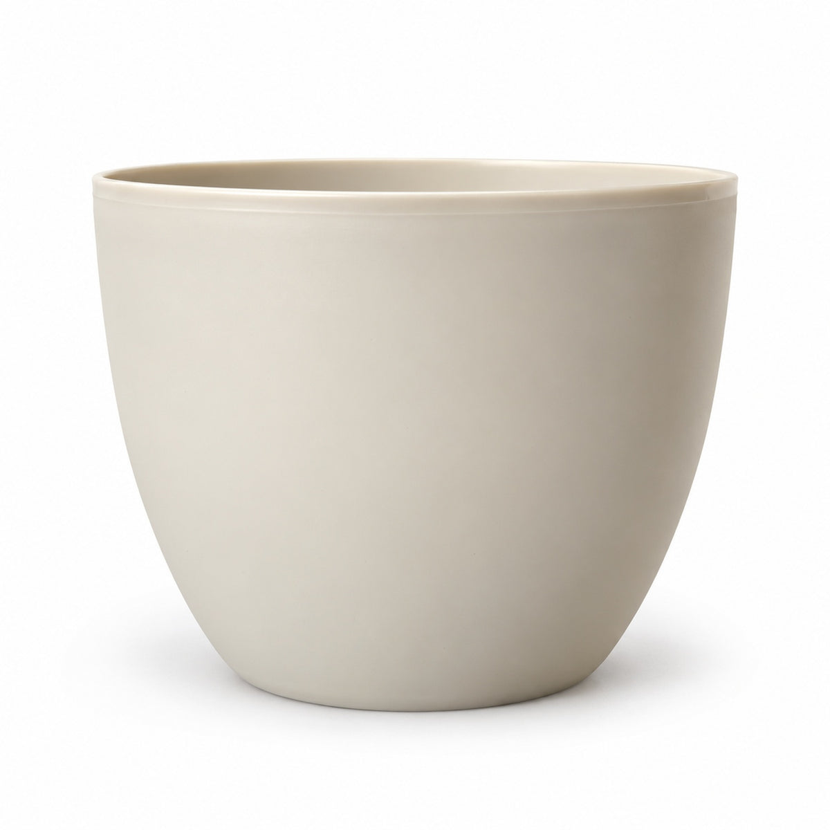 Macetero crema de plástico rígido · 20 × 16 cm