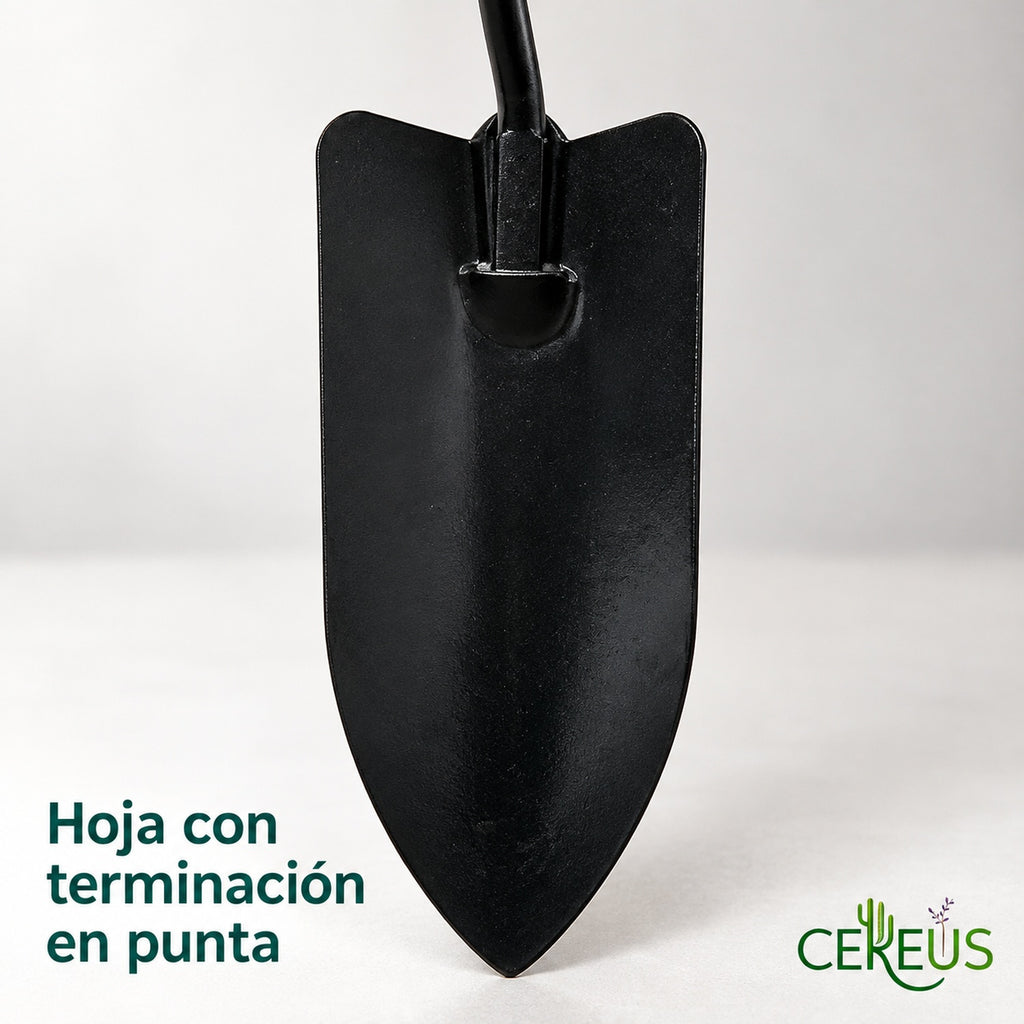 Pala de mano para plantas con mango de madera de 34,5 cm