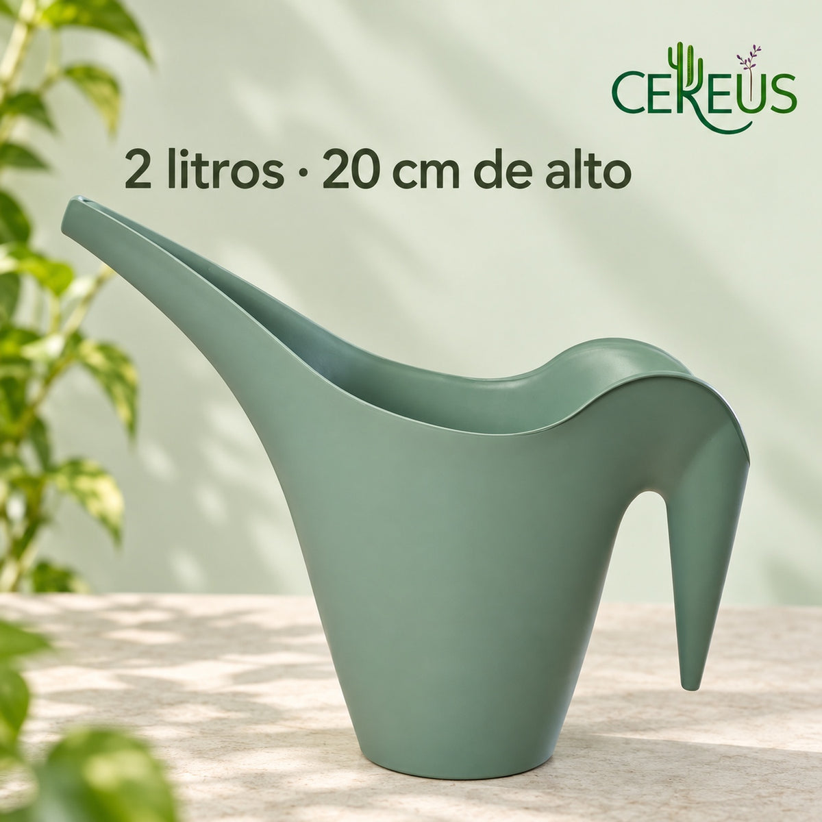 Regadera para plantas de 2 litros en colores suave